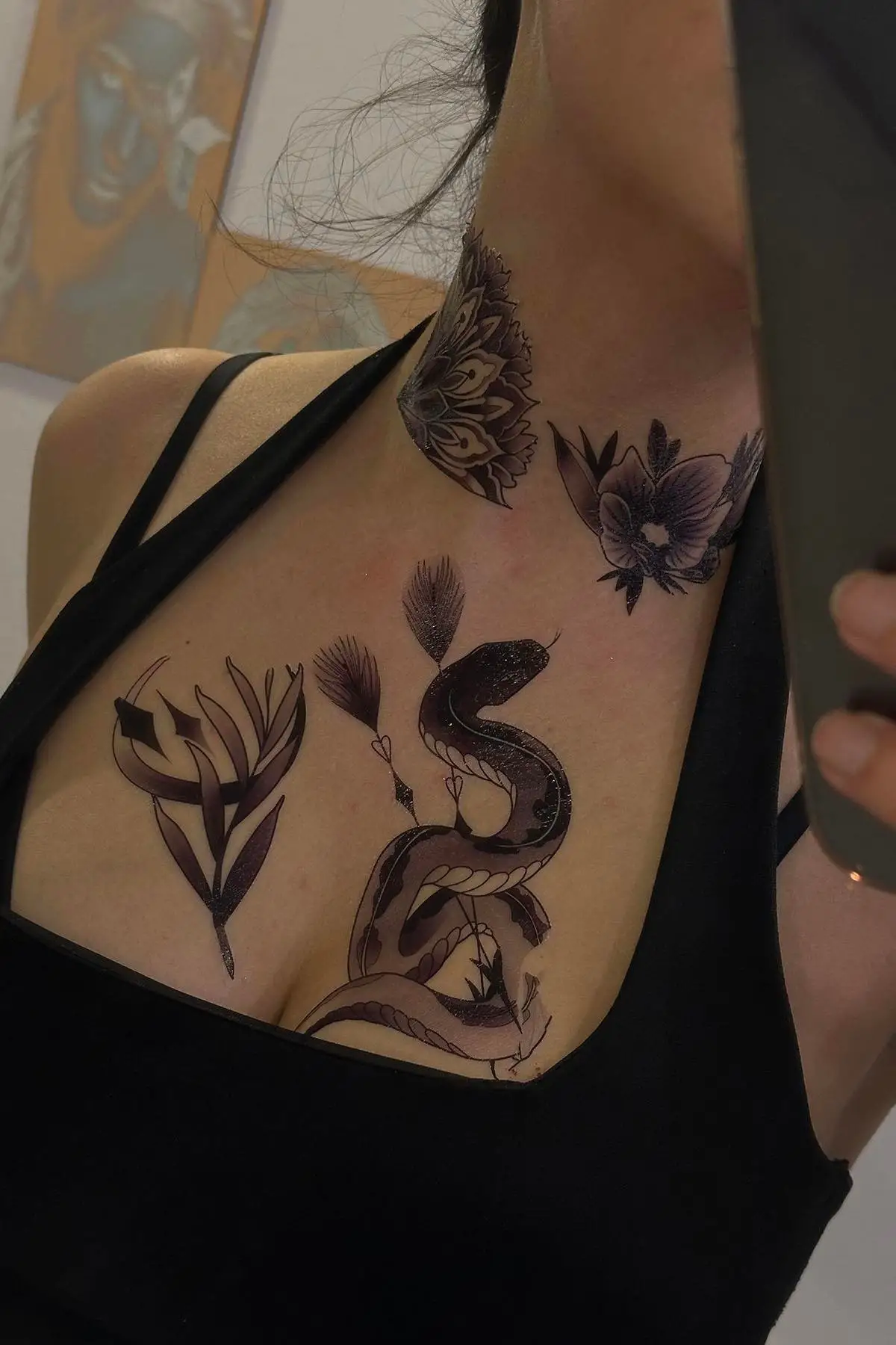 Geçici Karışık Figürlü Dövme Tattoo