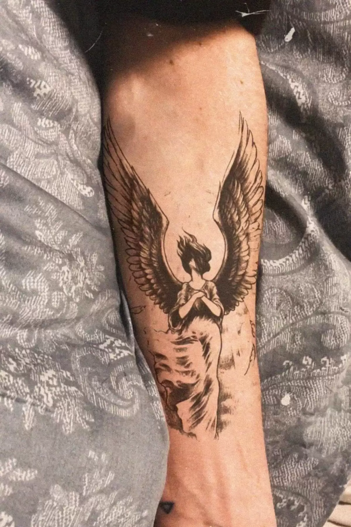 Geçici Melek Figürlü Dövme Tattoo