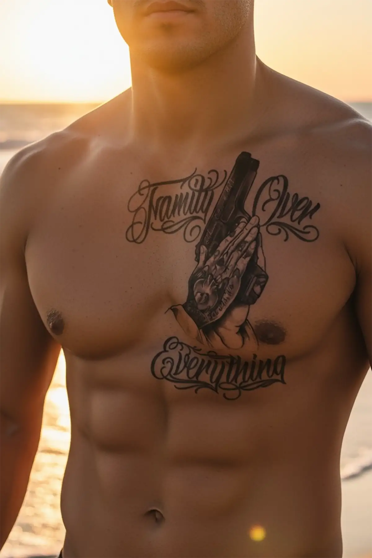 Geçici Silah Figürlü Dövme Tattoo