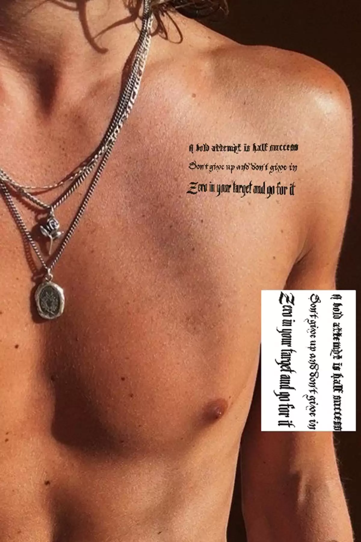 Geçici Yazı Detaylı Mini Dövme Tattoo