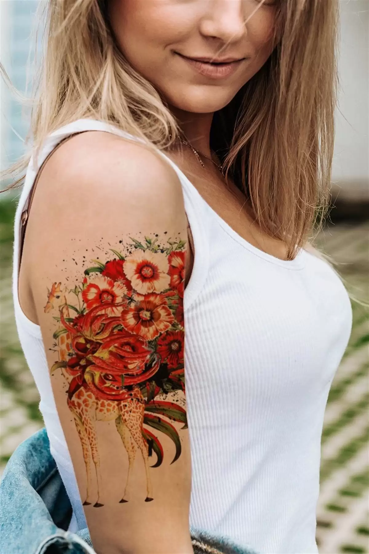 Geçici Zürafa Dövme Tattoo