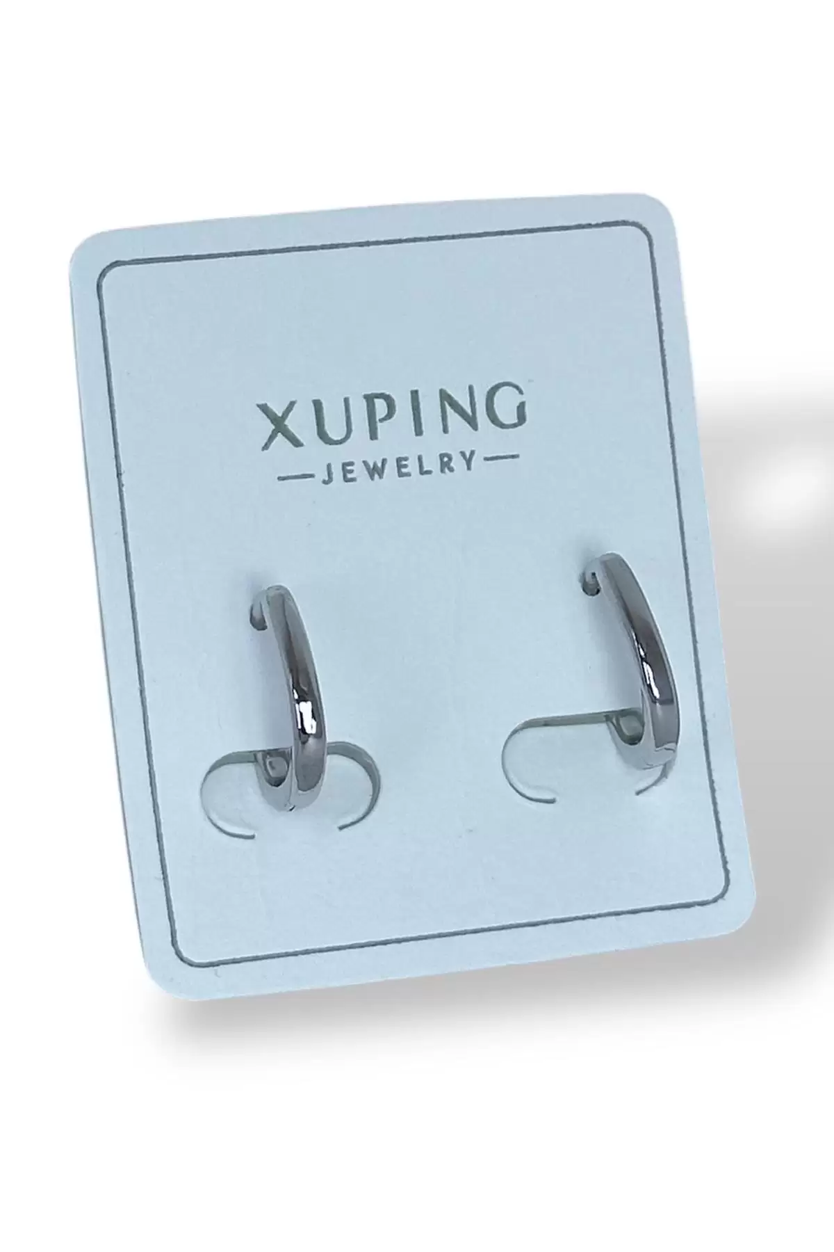 Gümüş Renk Çelik Halka Xupıng Küpe (Çift)