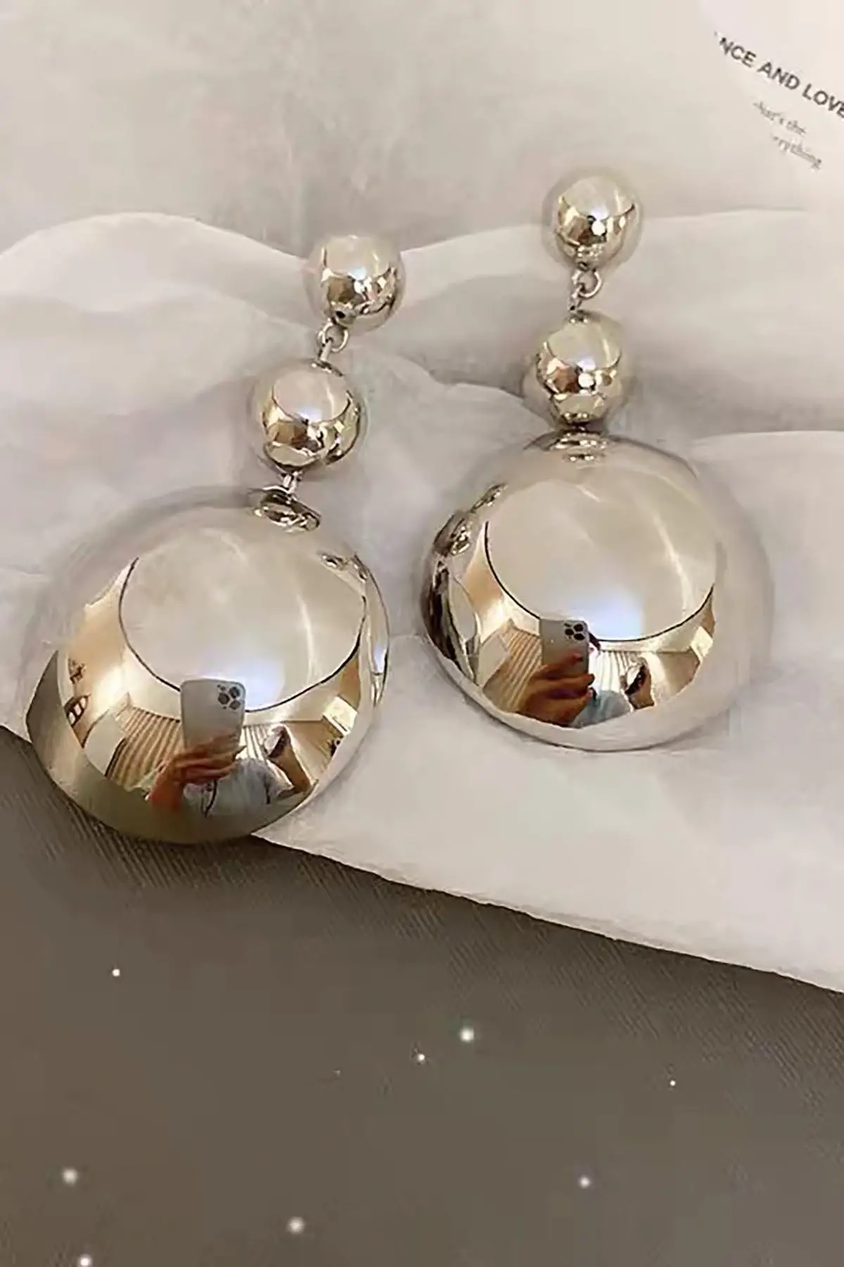 Gümüş Renk Çelik Küpe (Çift)