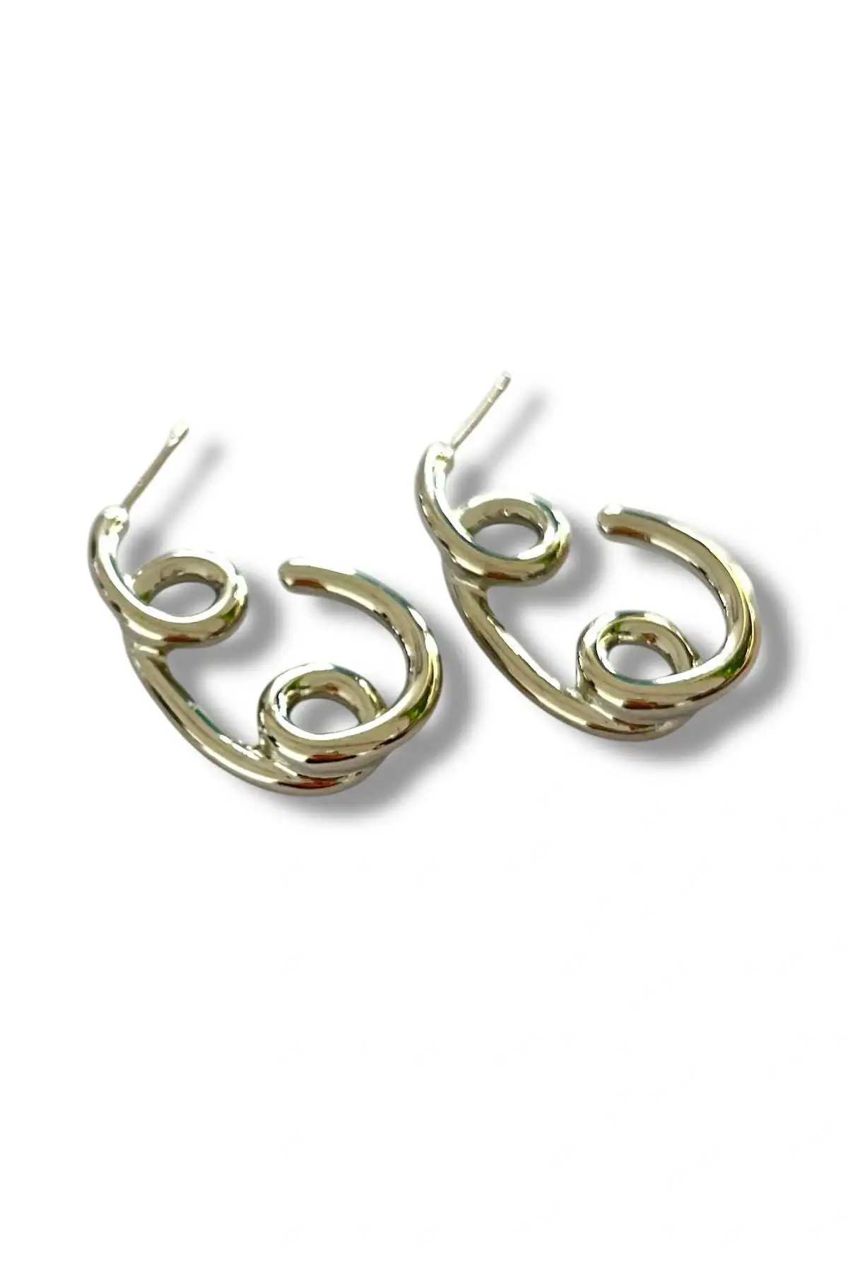 Gümüş Renk Çelik Küpe (Çift)