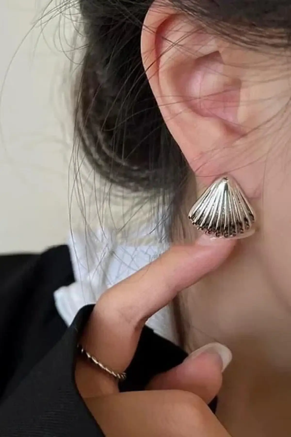 Gümüş Renk Çelik Küpe (Çift)