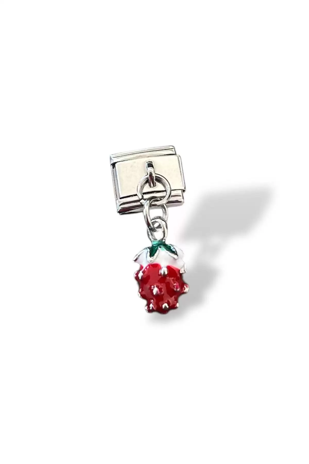 Gümüş Renk Çilek Figürlü Çelik Nomination Charm (Tek)