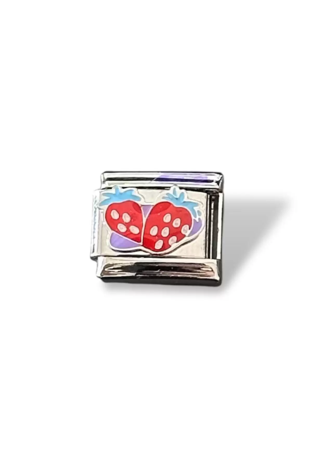 Gümüş Renk Çilek Figürlü Çelik Nomination Charm (Tek)
