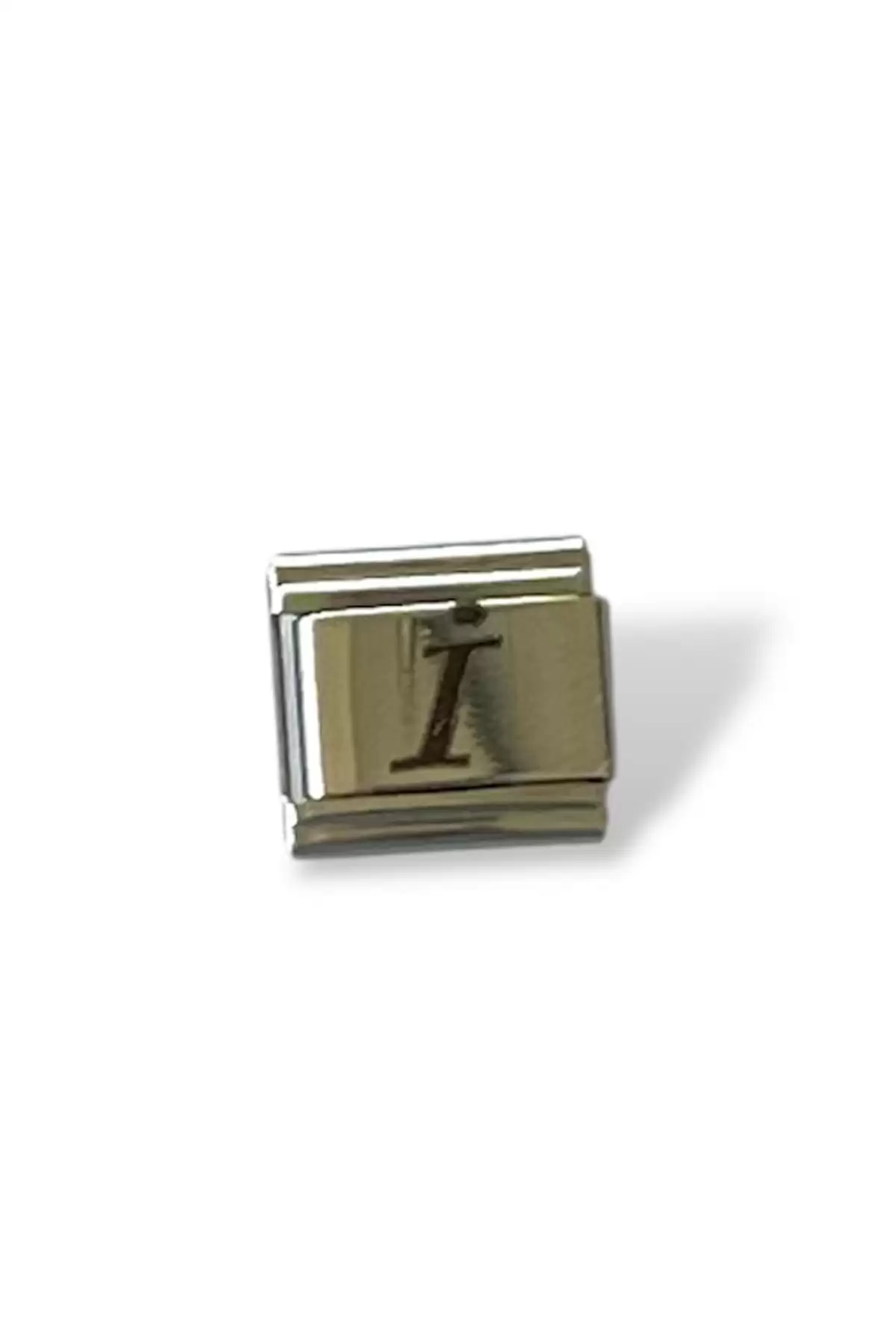 Gümüş Renk İ Harf Çelik Nomination Charm (Tek)