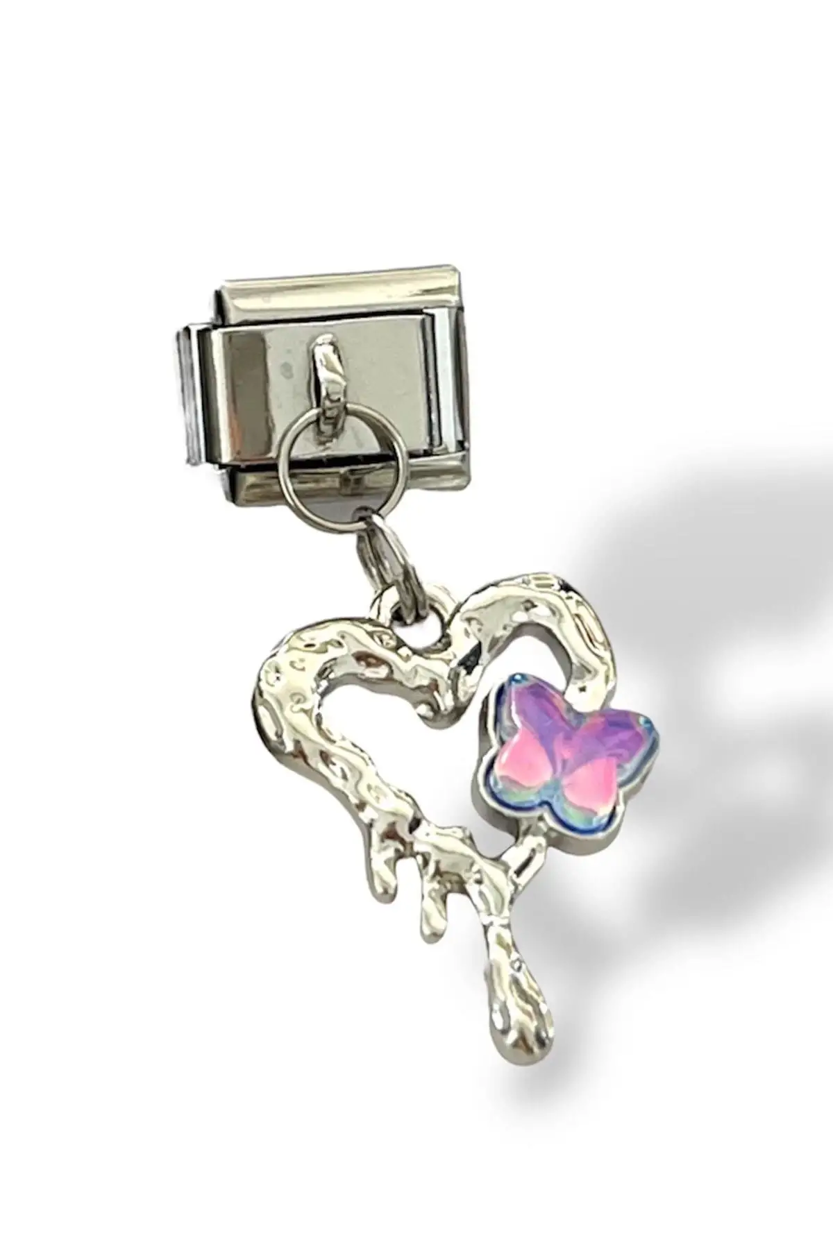 Gümüş Renk Kalp Figürlü Çelik Nomination Charm (Tek)