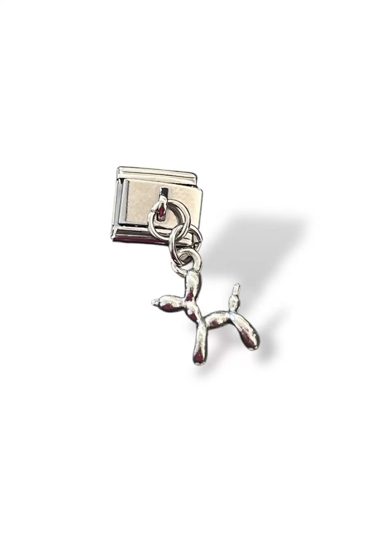 Gümüş Renk Köpek Figürlü Çelik Nomination Charm (Tek)