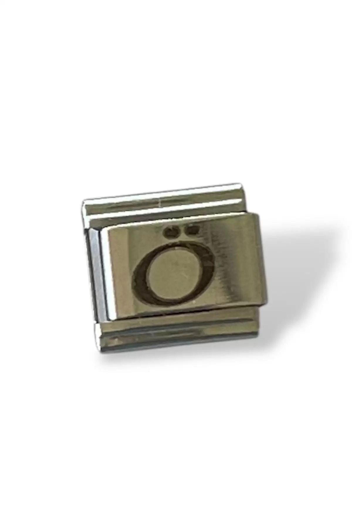 Gümüş Renk Ö Harf Çelik Nomination Charm (Tek)