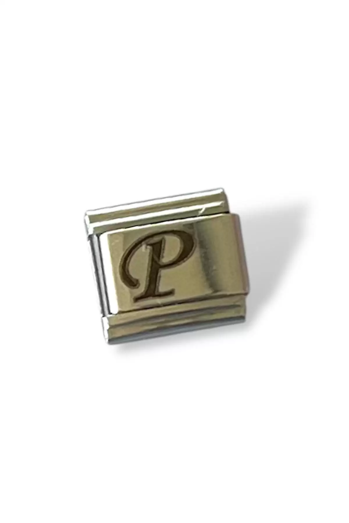 Gümüş Renk P Harf Çelik Nomination Charm (Tek)