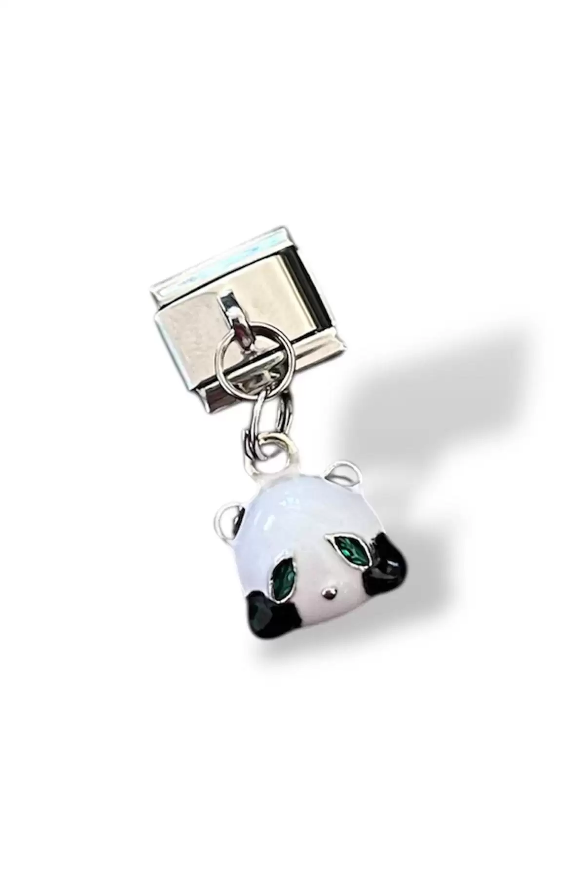 Gümüş Renk Panda Figürlü Çelik Nomination Charm (Tek)