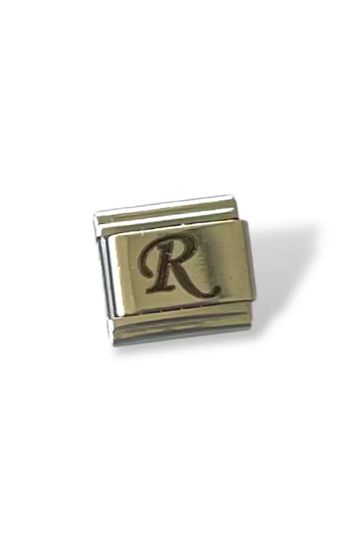 Gümüş Renk R Harf Çelik Nomination Charm (Tek)