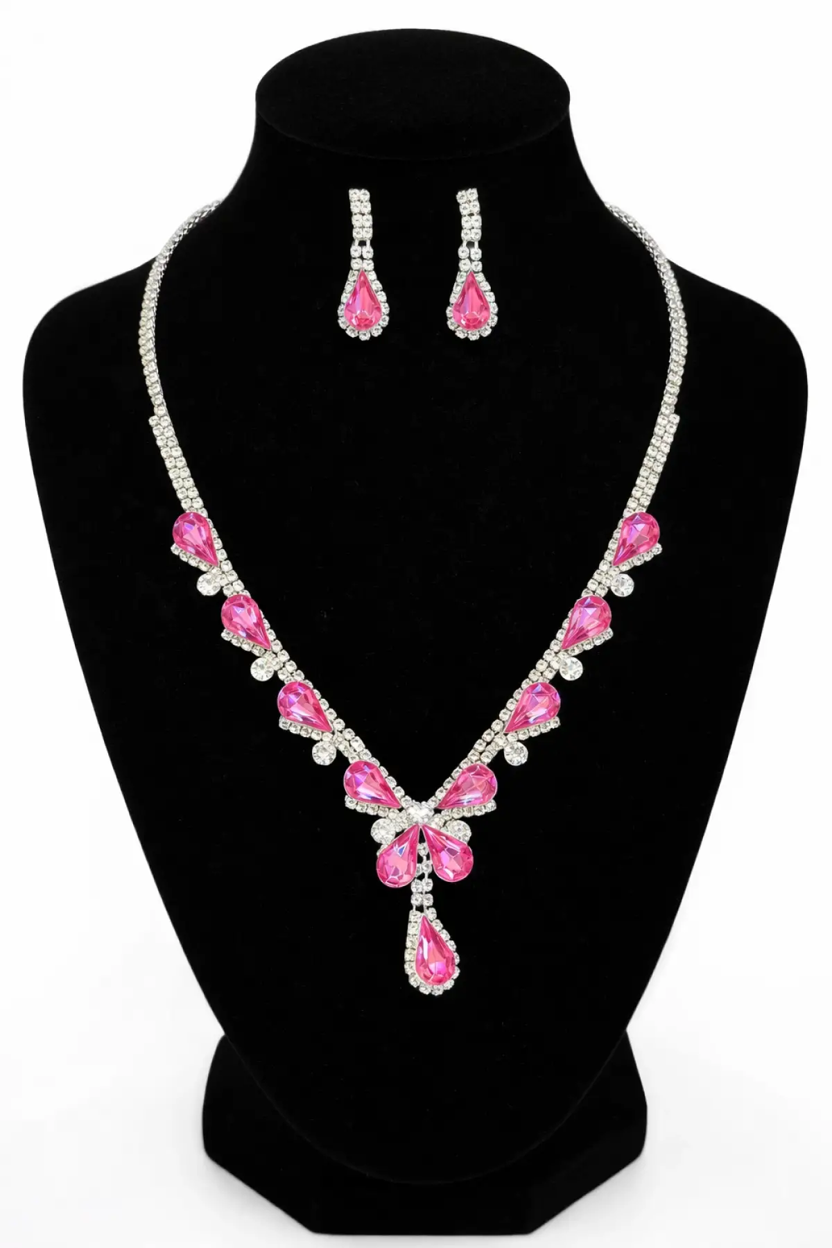 Gümüş Renk Taş Detaylı Abiye Set