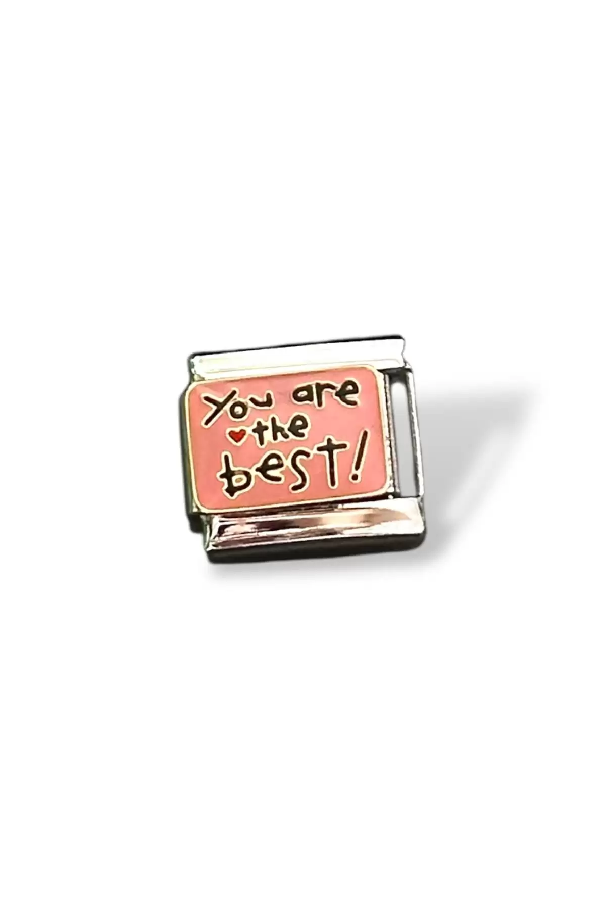 Gümüş Renk Yazı Detaylı Çelik Nomination Charm (Tek)