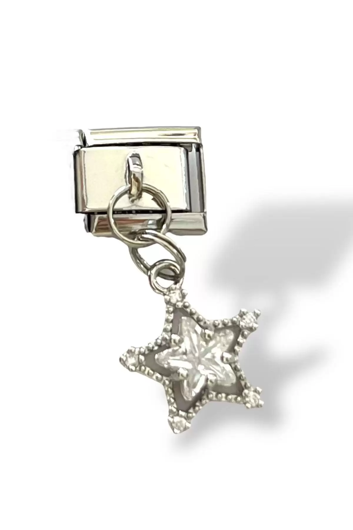 Gümüş Renk Yıldız Figürlü Çelik Nomination Charm (Tek)