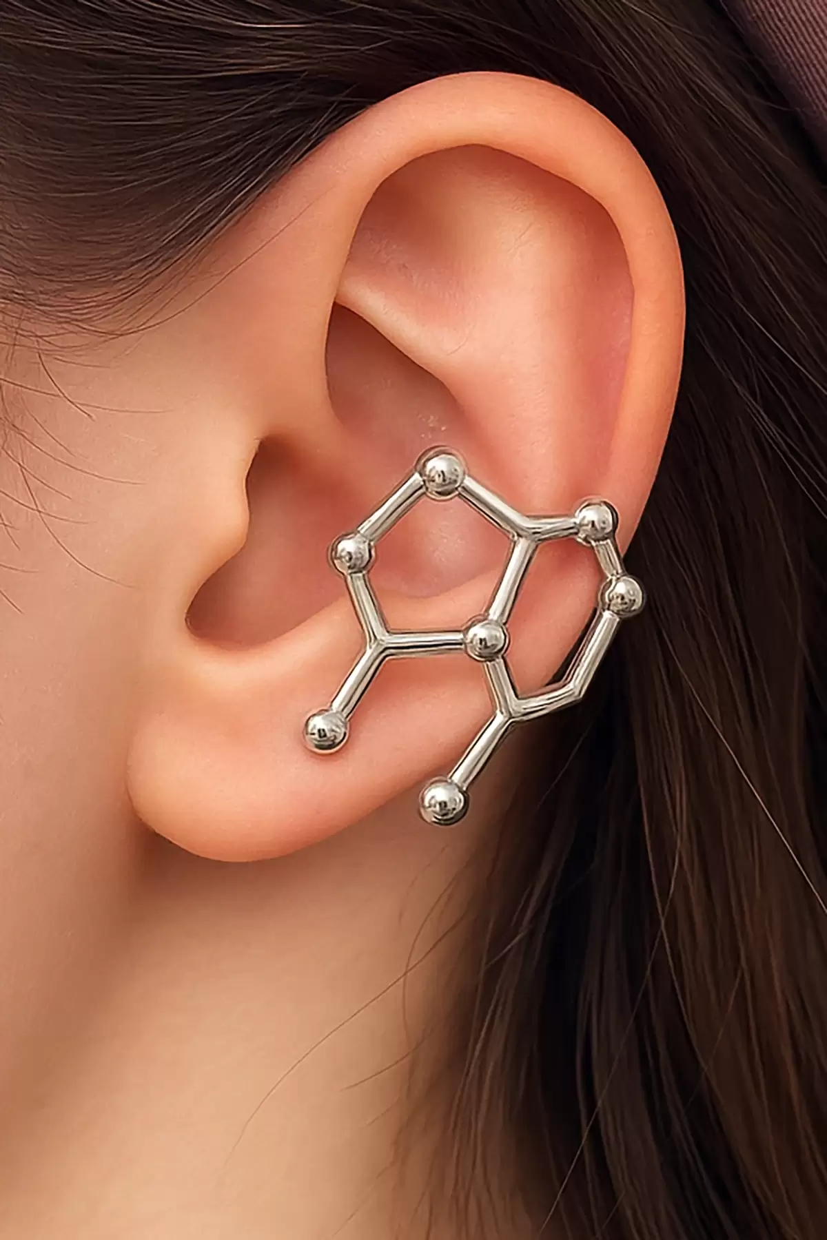 Gümüş Renk YSX Ear Cuff (Tek)