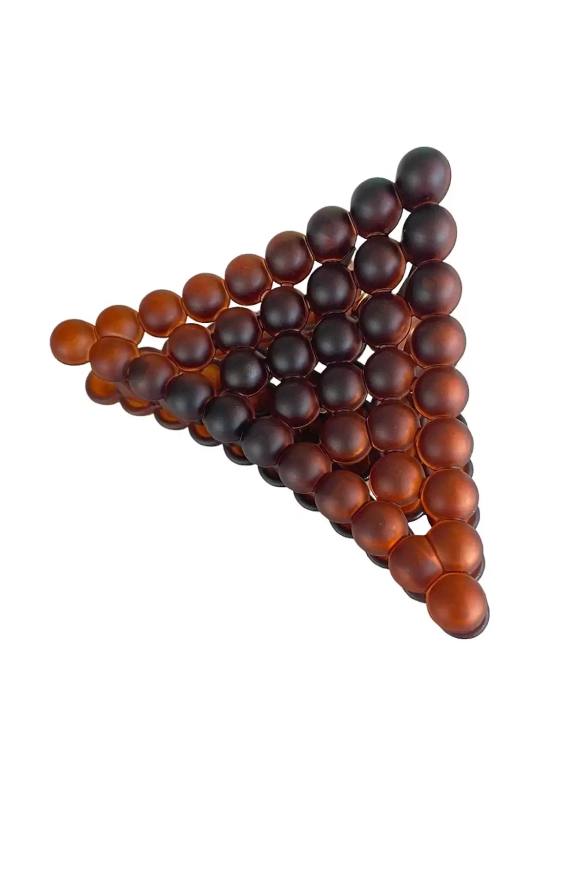 Kahverengi Mat Boncuk Figürlü Mandal Toka