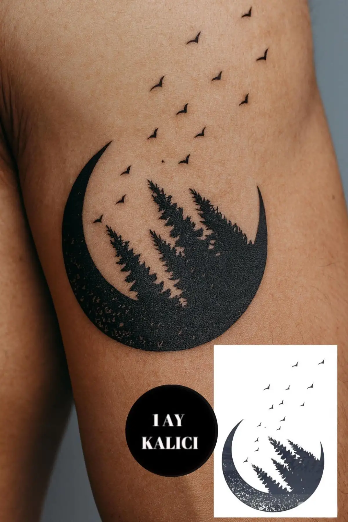 Karışık Figürlü 12 Saat Sonra Kararan Geçici Mini Dövme Tattoo