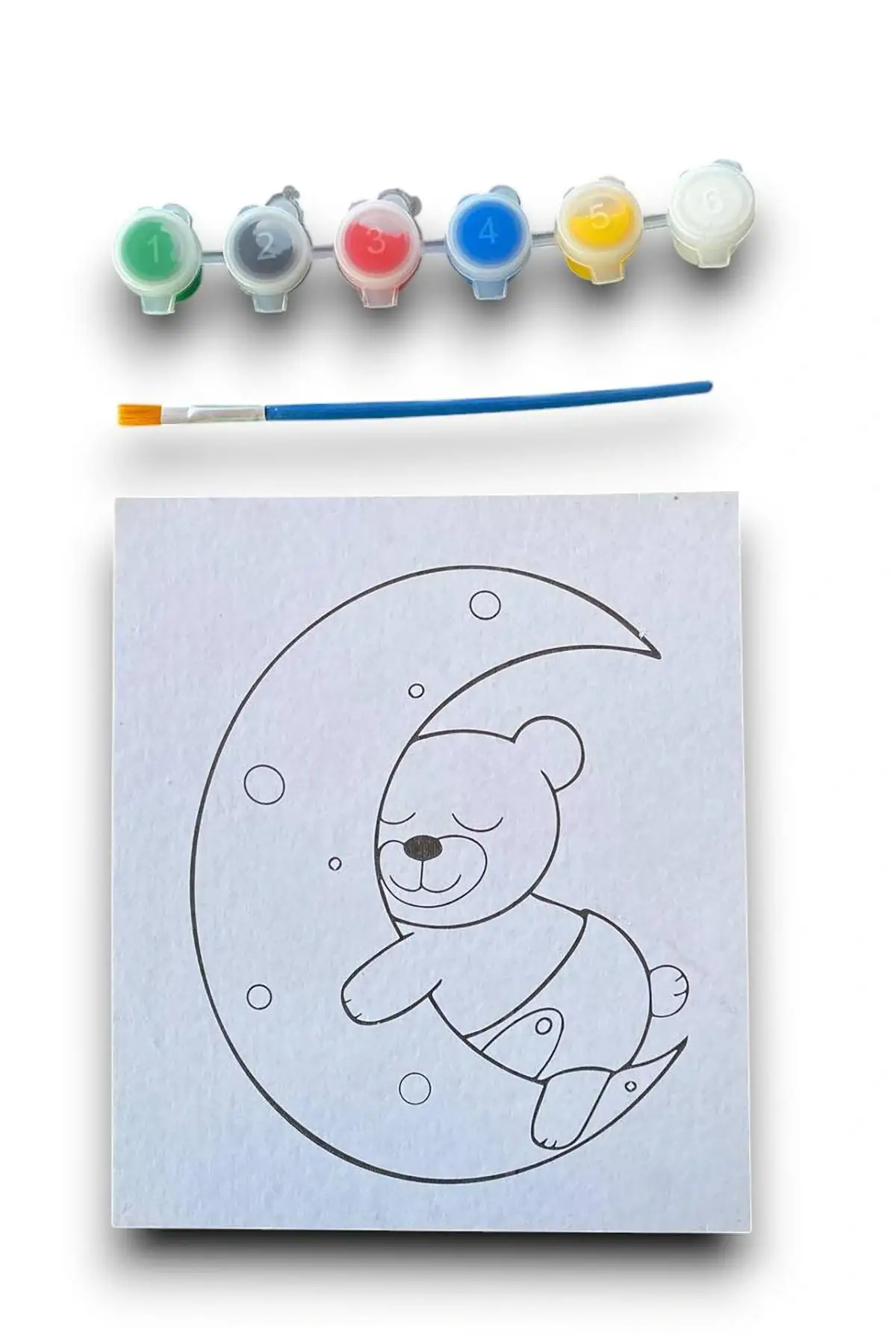 Karışık Renk Ayı Figürlü Boyama Set