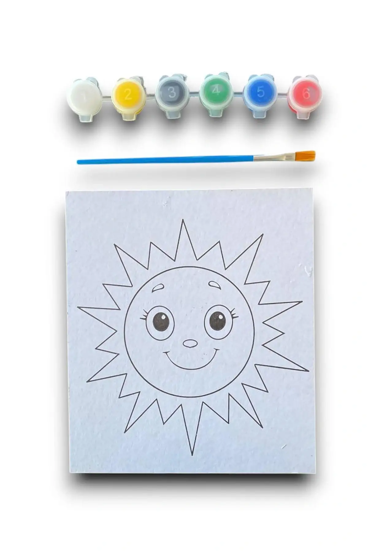 Karışık Renk Güneş Figürlü Boyama Set