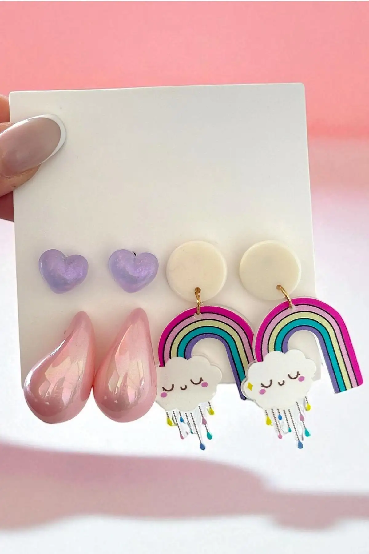 Karışık Renk Karışık Figürlü 6lı Küpe Set