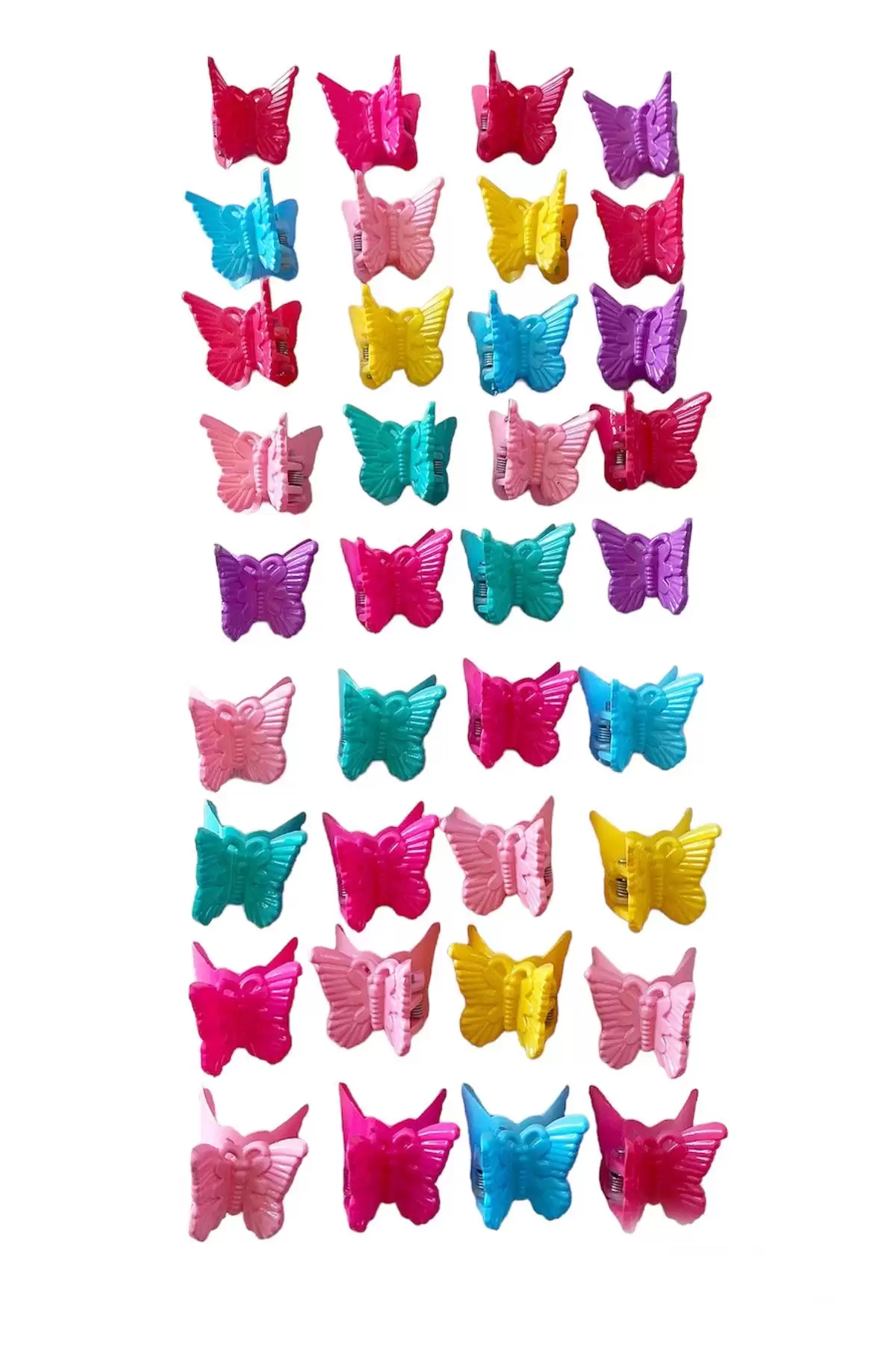 Karışık Renk Kelebek Figürlü Çocuk Mandal Toka Set
