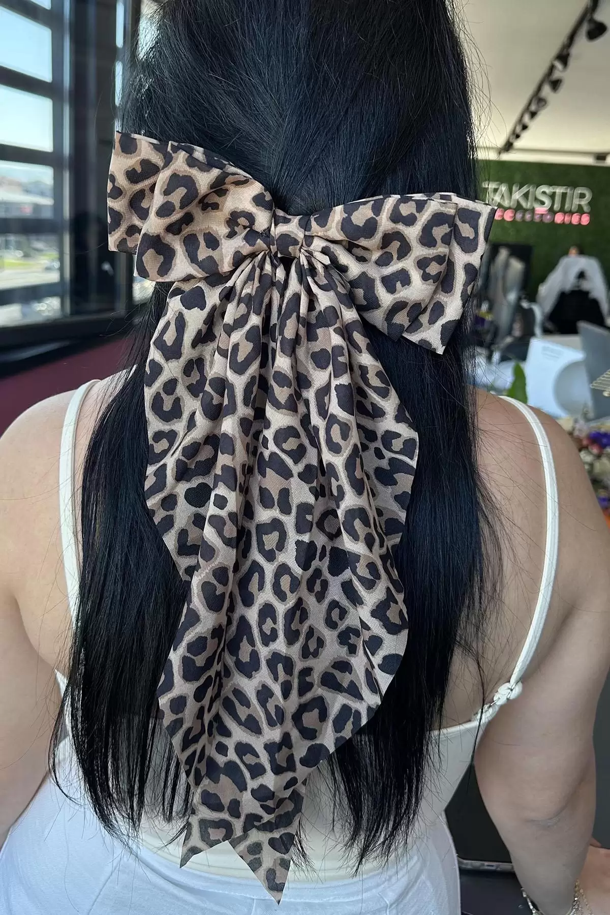 Karışık Renk Leopar Figürlü Otomat Toka