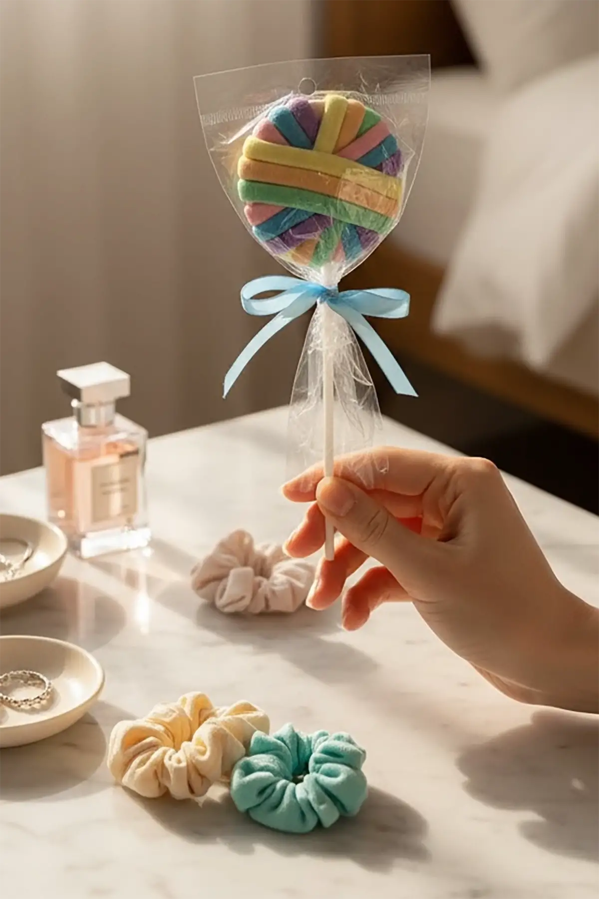 Karışık Renk Lolipop Figürlü Lastik Toka Set