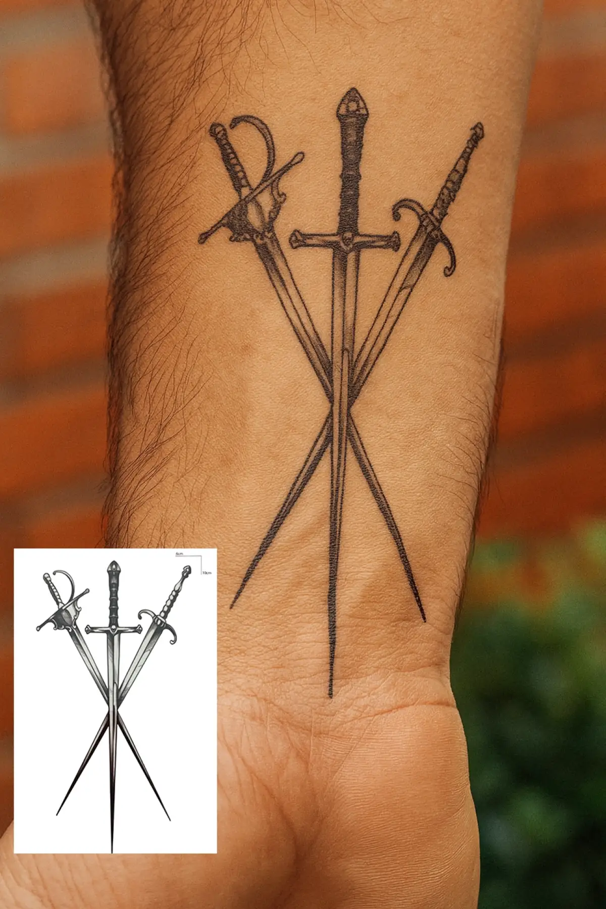 Kılıç Figürlü Mini Dövme Tattoo