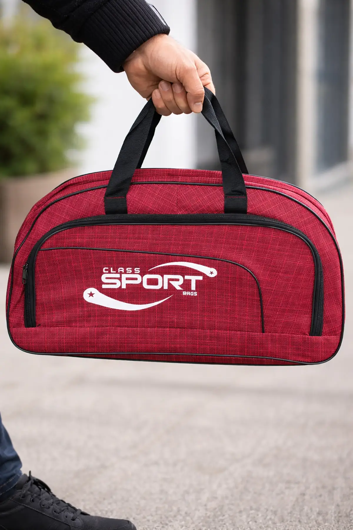 Kırmızı Renk Büyük Boy El Çantası/ Seyahat Çantası