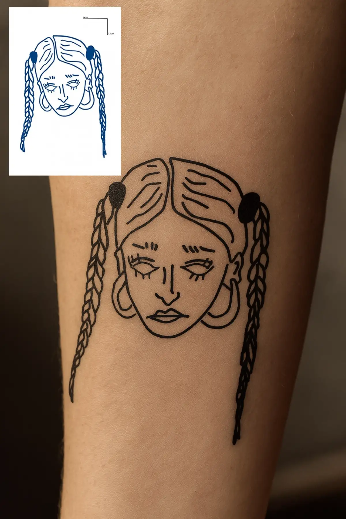 Kız Figürlü 12 Saat Sonra Kararan Geçici Dövme Tattoo