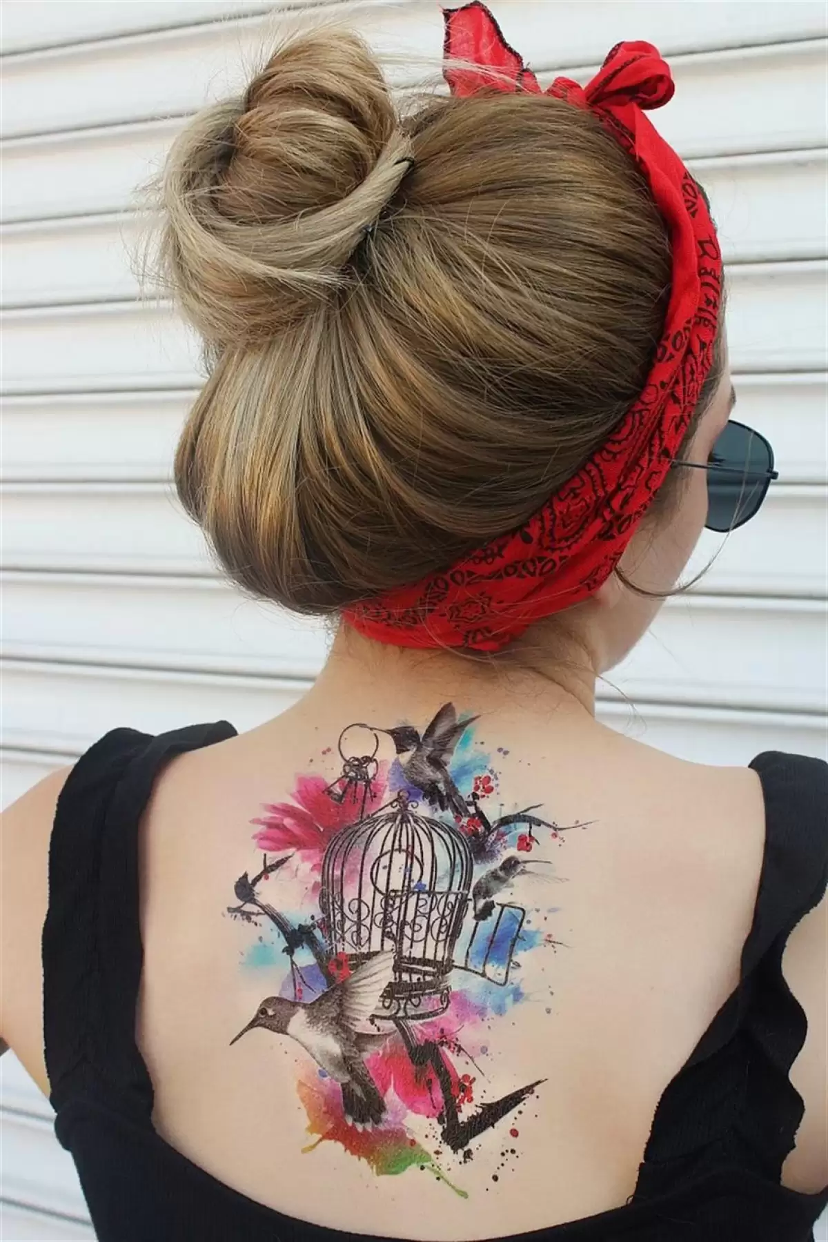 Kuş ve Kafes Geçici Dövme Tattoo