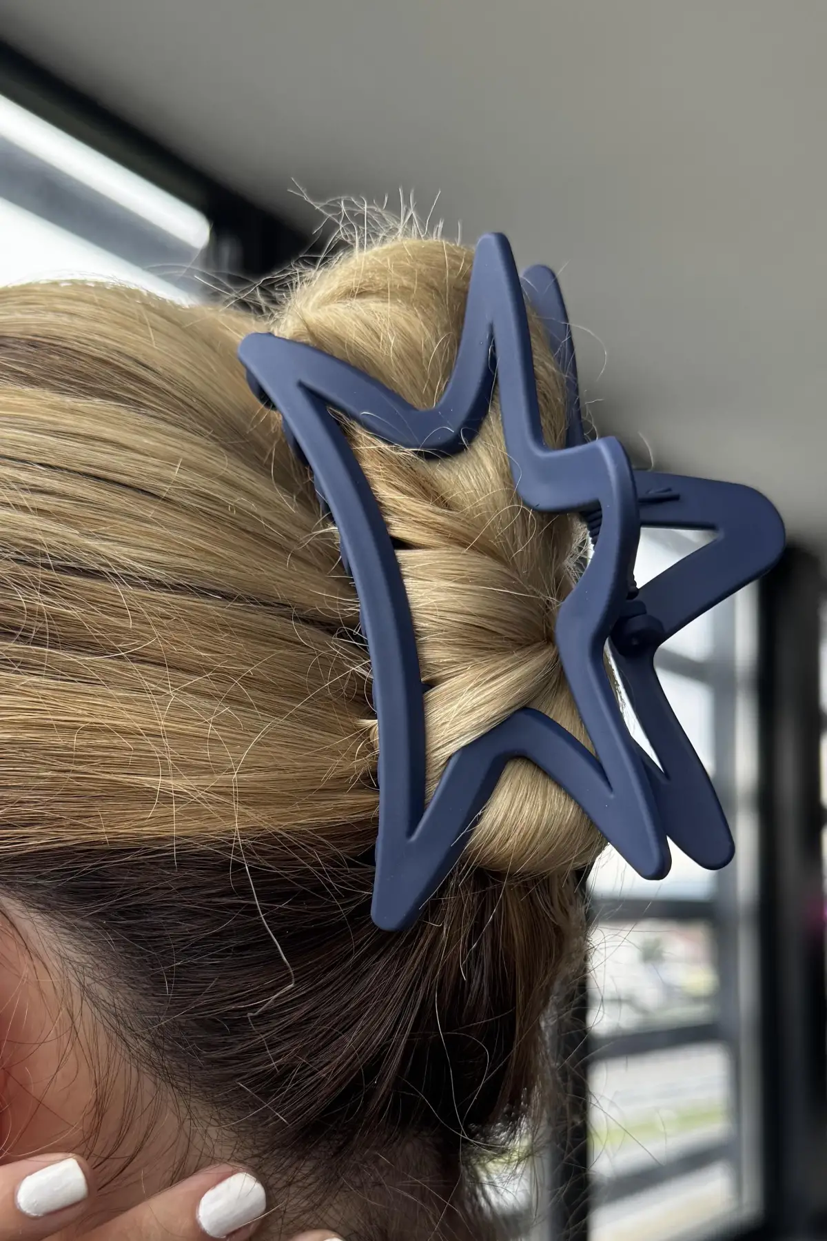 Lacivert Renk Yıldız Figürlü Mandal Toka