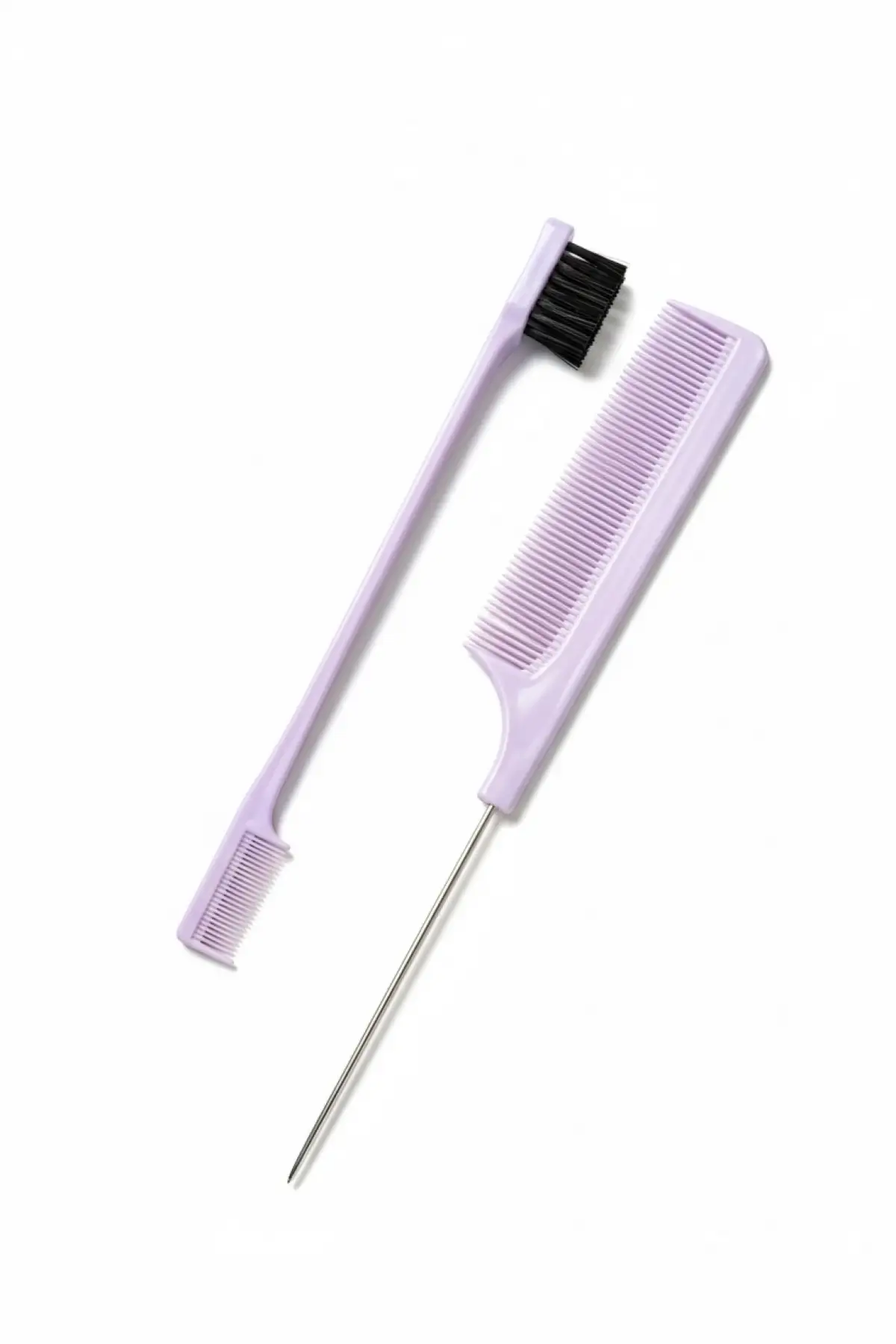 Lila Renk İkili Saç Fırçası