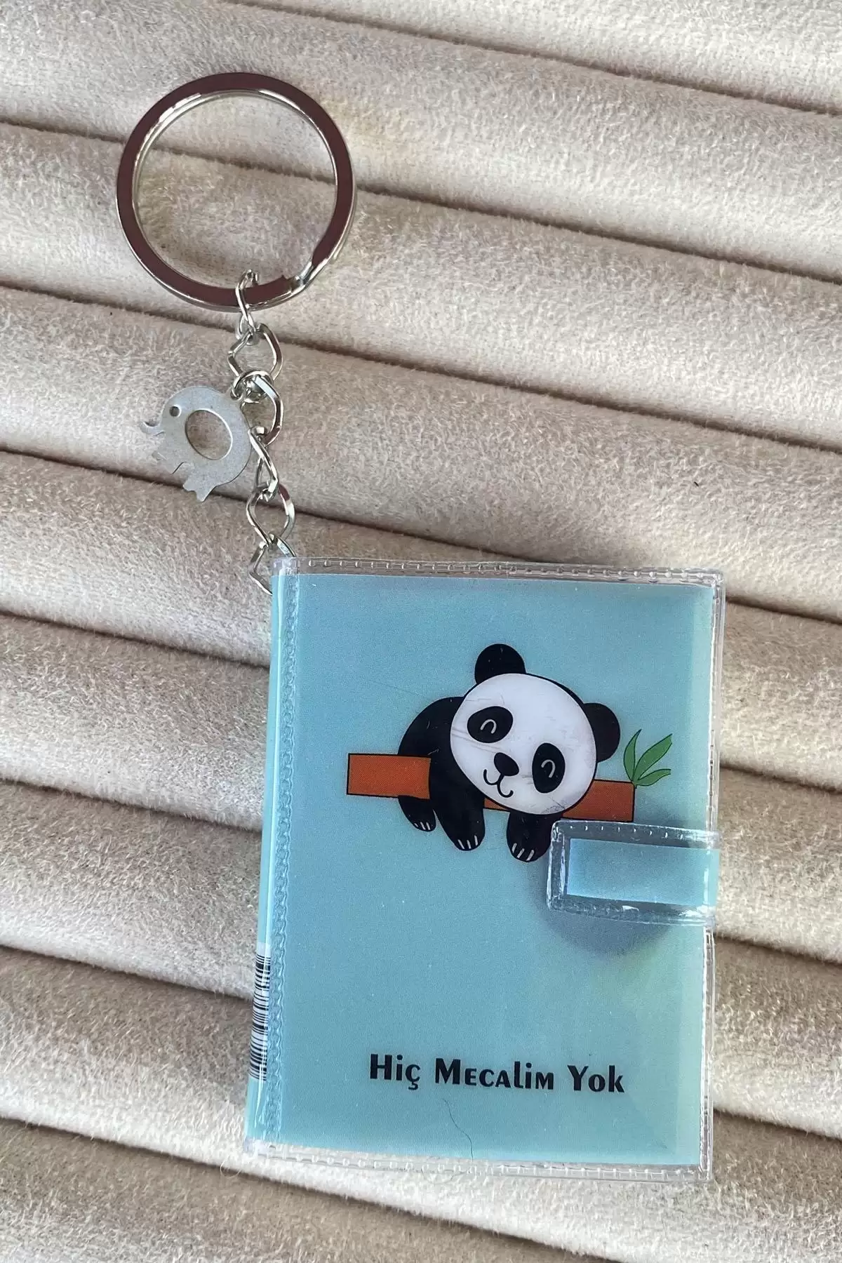 Mavi Renk Panda Figürlü Defter Anahtarlık