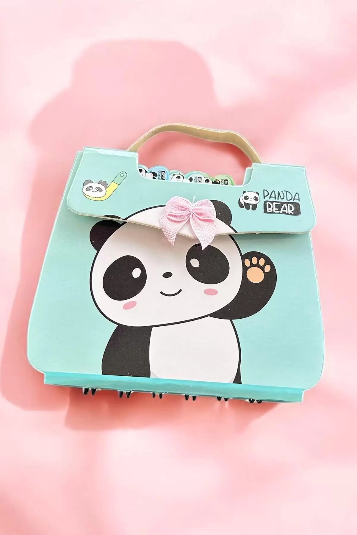 Mavi Renk Panda Figürlü Not Defteri