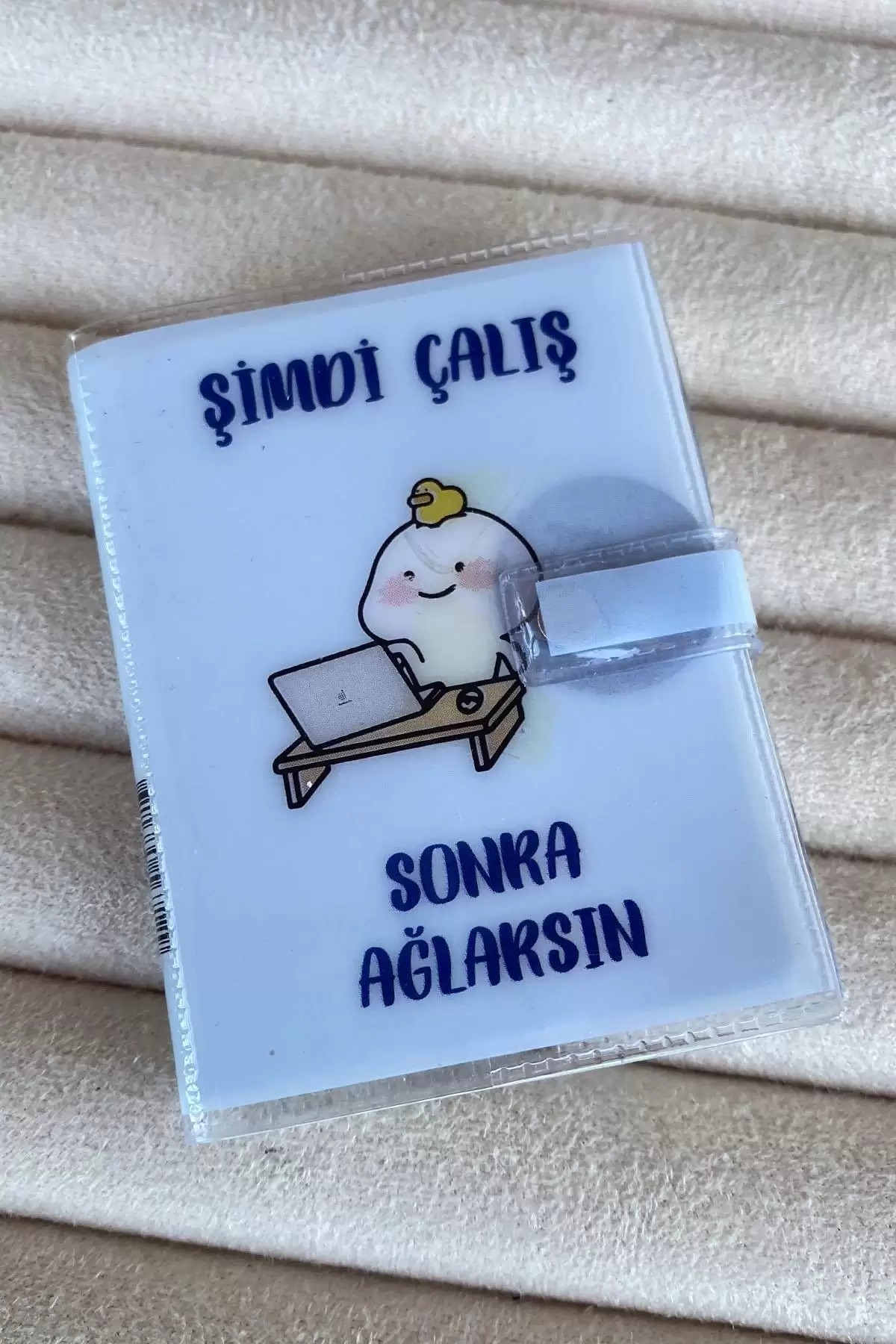 Mavi Renk Şimdi Çalış Sonra Ağlarsın Yazılı Mini Defter