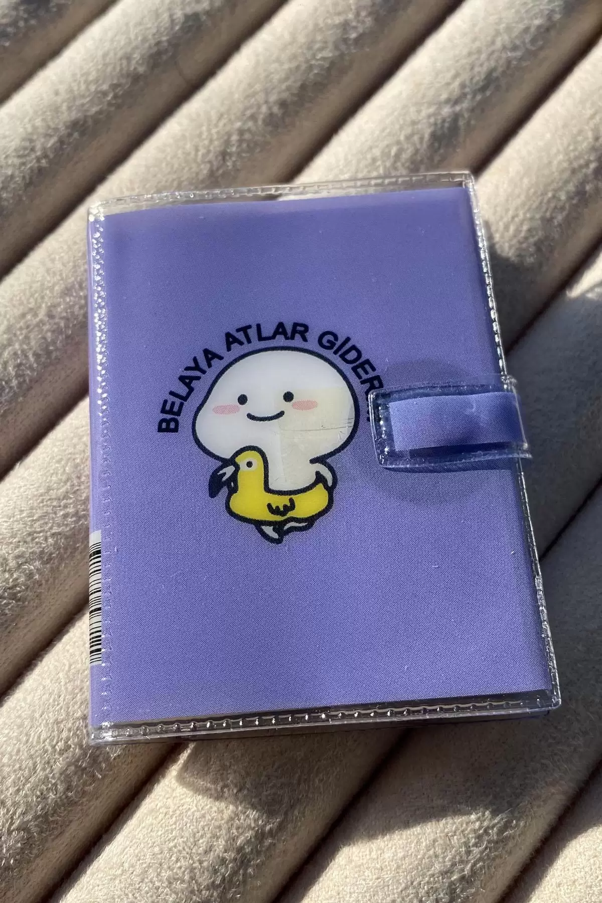 Mor Renk Belaya Atlar Giderim Yazılı Mini Defter