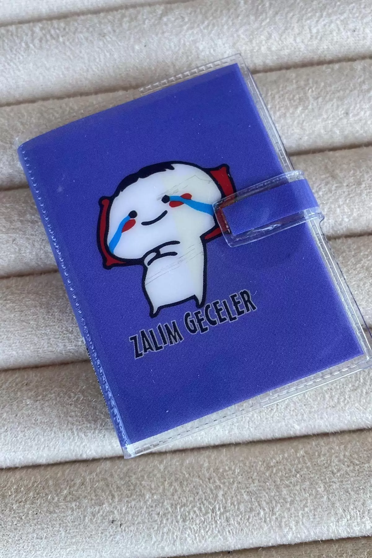 Mor Renk Zalım Geceler Yazılı Mini Defter