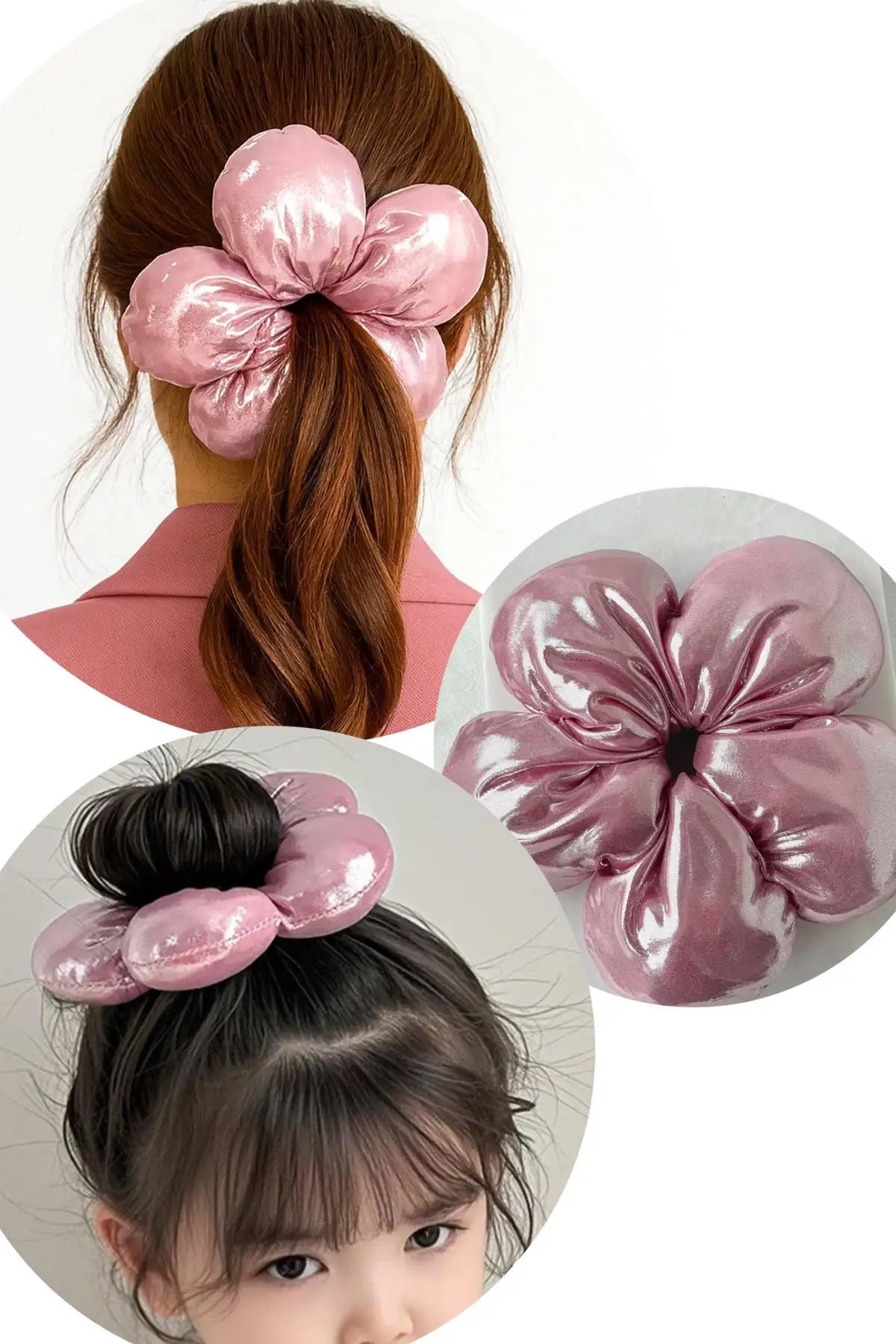 Pembe Renk Papatya Figürlü Simit Toka