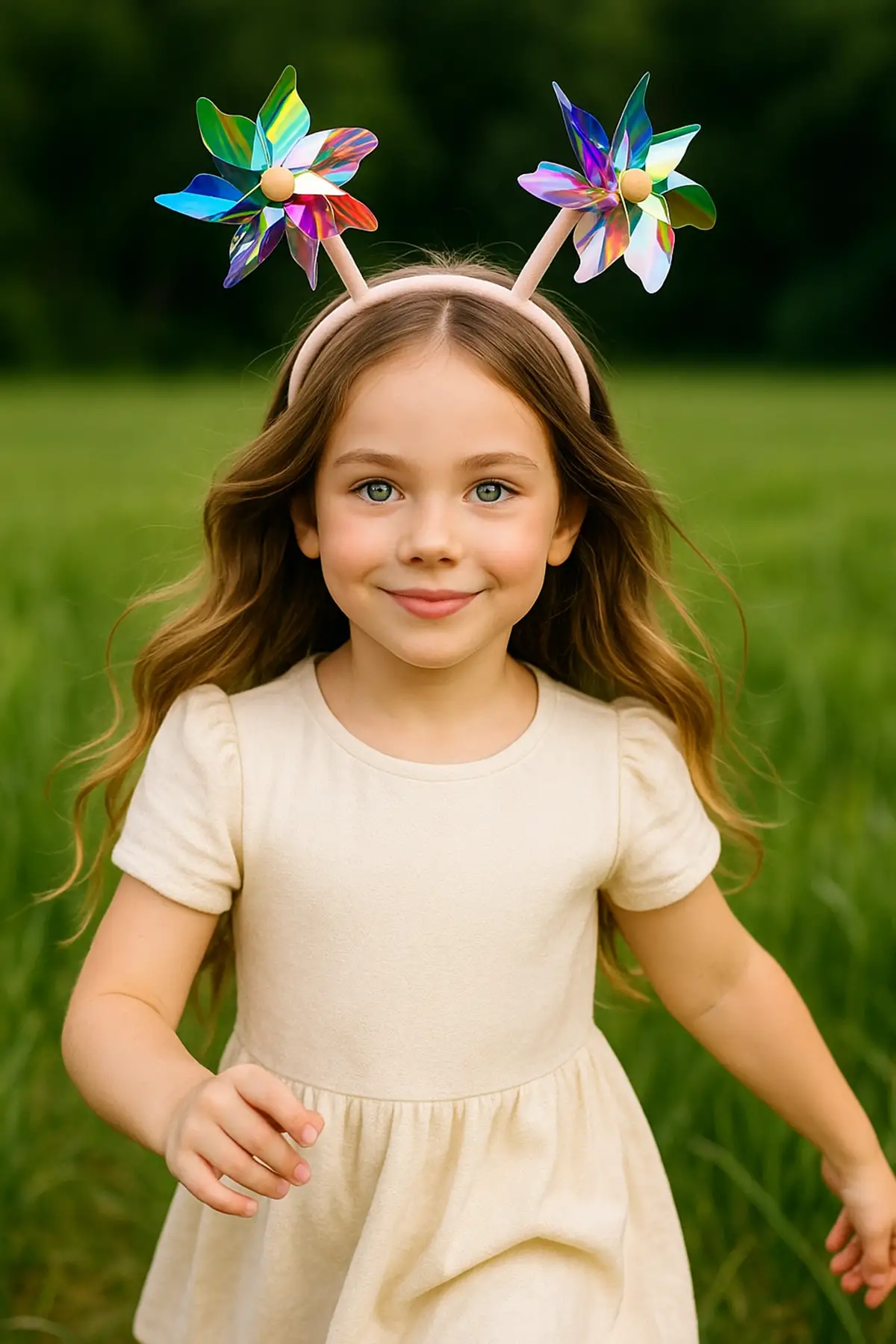 Pembe Renk Rüzgar Gülü Figürlü Taç