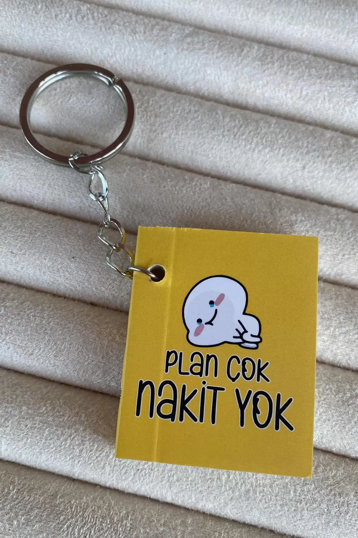 Sarı Renk Plan Çok Nakit Yok Yazılı Defter Anahtarlık