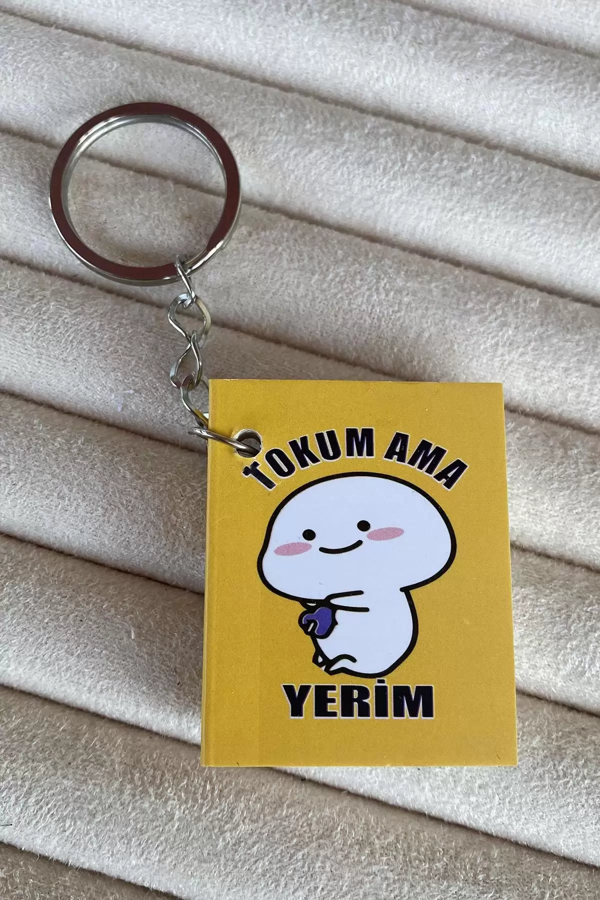 Sarı Renk Tokum Ama Yerim Yazılı Defter Anahtarlık