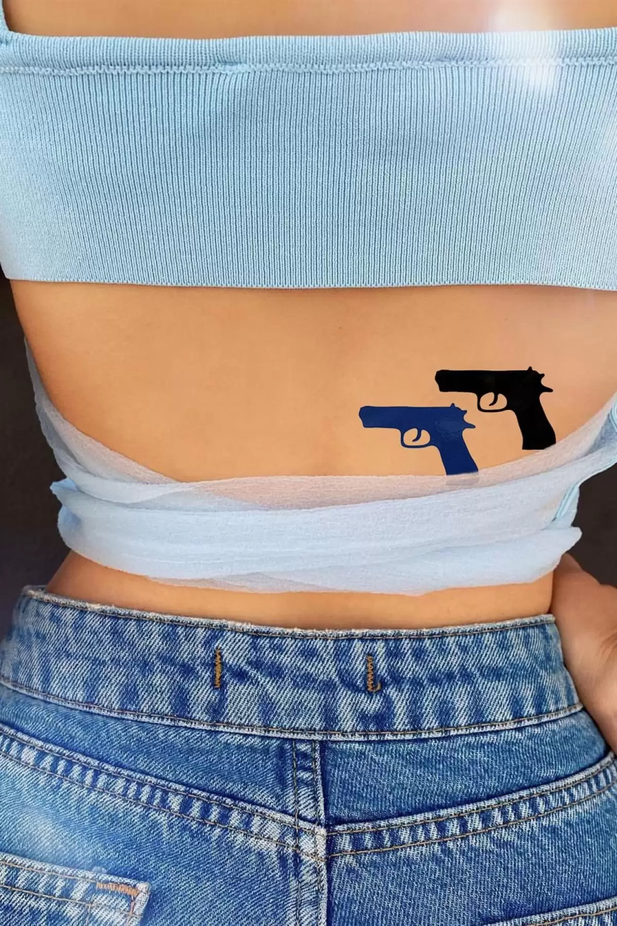 Silah Mini Geçici Dövme Tattoo