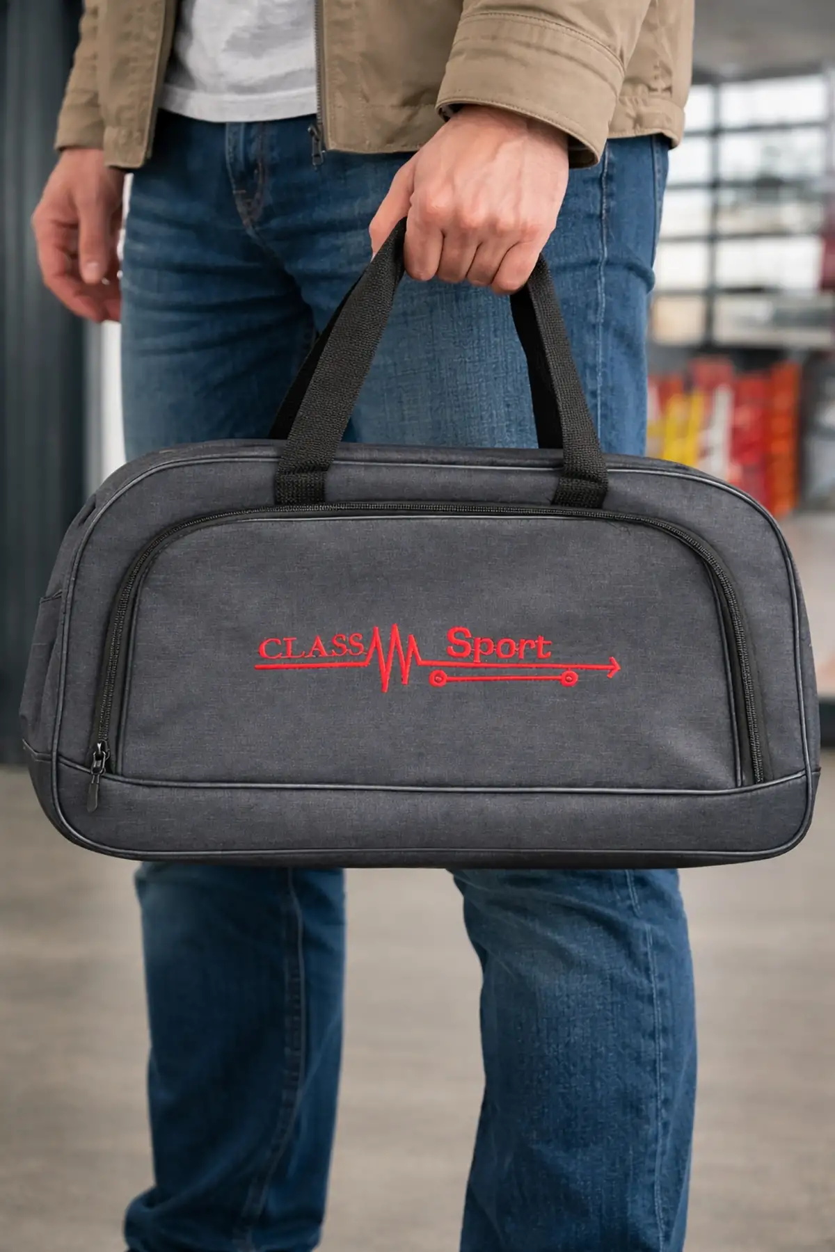 Siyah Renk Büyük Boy El Çantası/ Seyahat Çantası