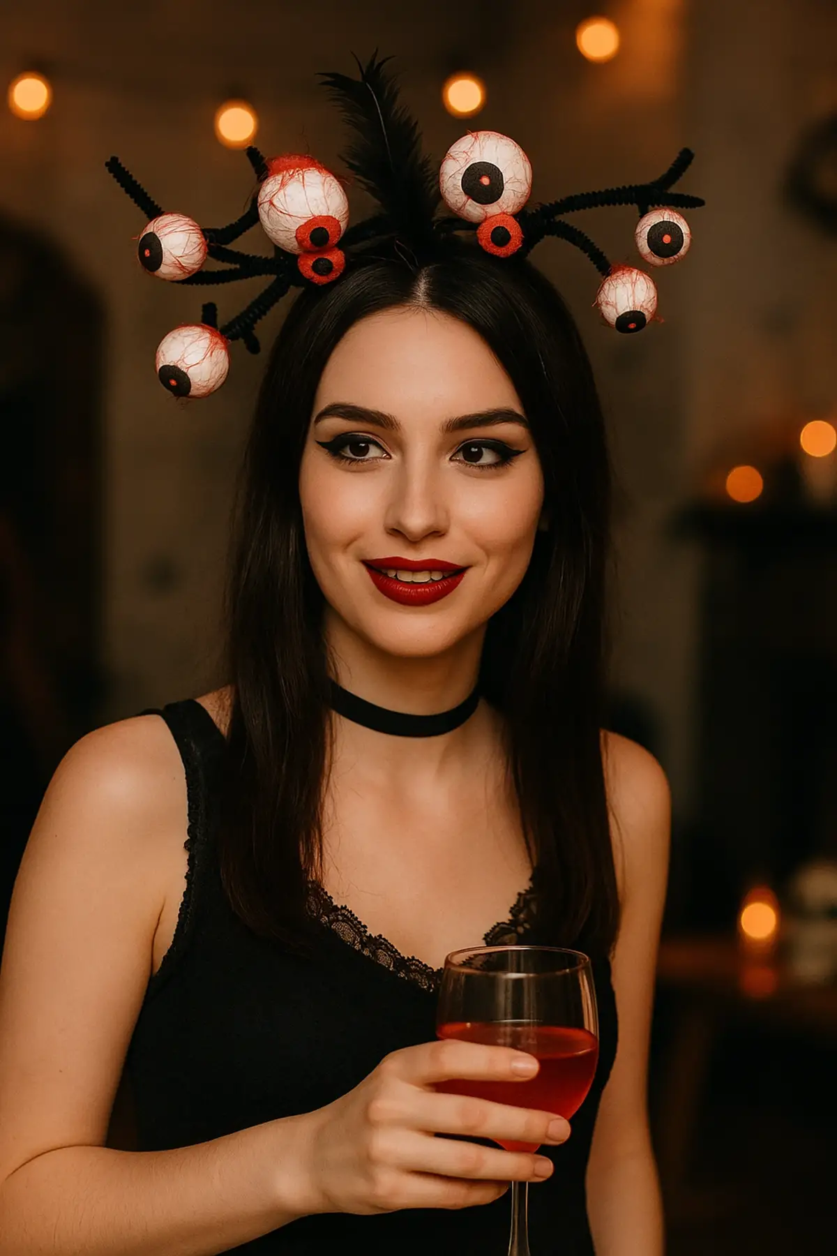 Siyah Renk Göz Figürlü Eğlenceli Taç