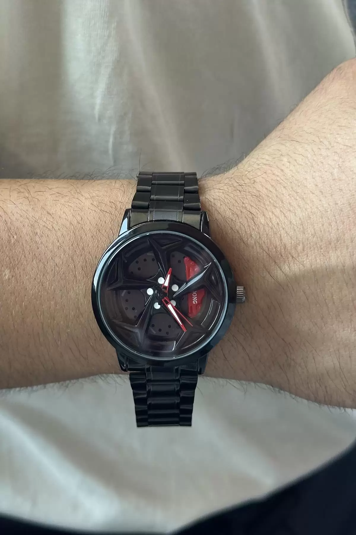 Siyah Renk Metal Kordonlu Çelik Erkek Saat