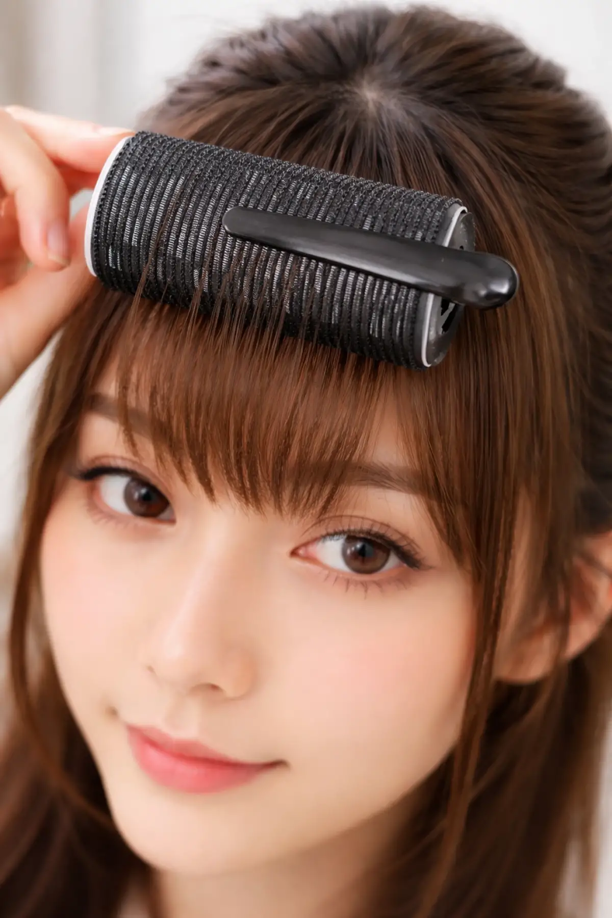 Siyah Renk Pens Ve Cırtlı/ Yapışkanlı Saç Bigudisi /Orta Boy